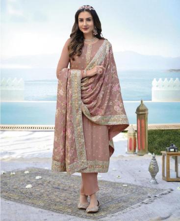 Picture of Beauteous Pink Straight Cut Salwar Kameez