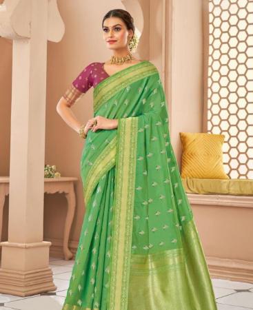 Picture of Taking Sea Green Silk Saree