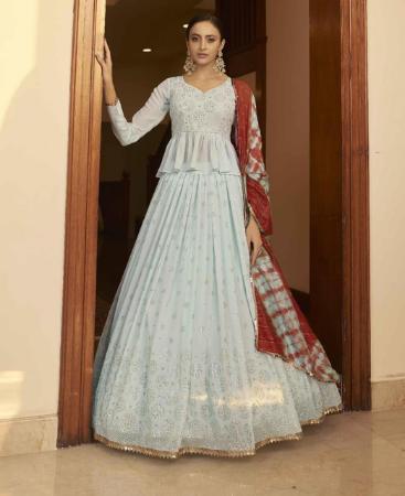 Picture of Exquisite Sky Lehenga Choli