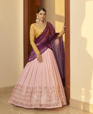 Picture of Excellent Pink Lehenga Choli