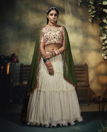 Picture of Nice White Lehenga Choli