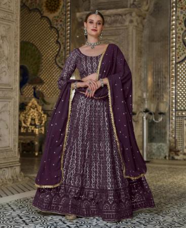 Picture of Alluring Purple Lehenga Choli