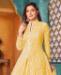 Picture of Good Looking Yellow Anarkali Salwar Kameez