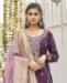 Picture of Delightful Wine Straight Cut Salwar Kameez