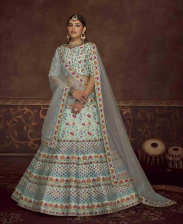 Picture of Fine Sky Blue Lehenga Choli