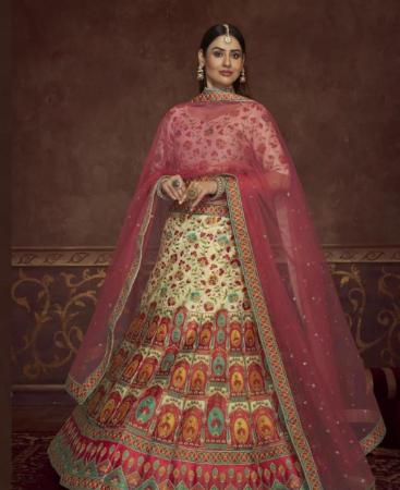 Picture of Pleasing Beige Lehenga Choli