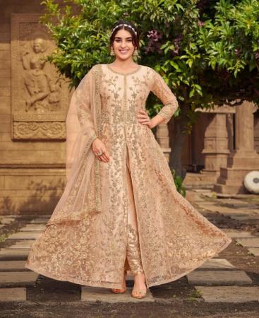 Picture of Magnificent Beige Designer Salwar Kameez