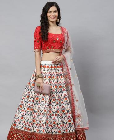 Picture of Comely Red Lehenga Choli