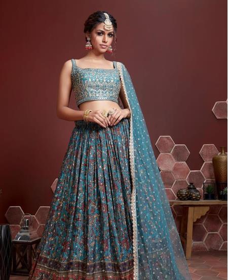 Picture of Charming Sky Lehenga Choli