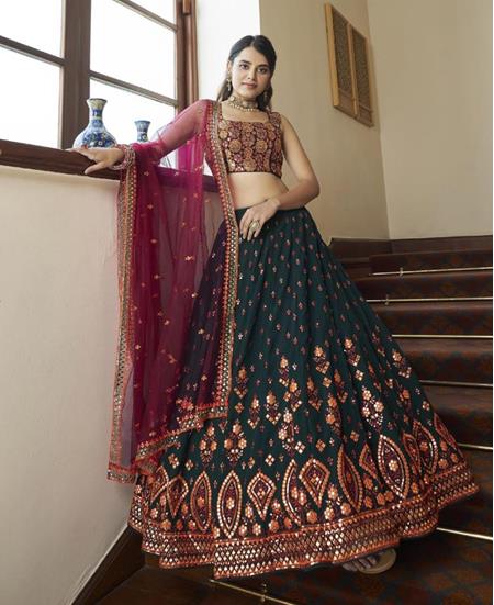 Picture of Grand Green Lehenga Choli