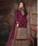 Picture of Resplendent Wine Designer Salwar Kameez