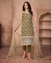 Picture of Statuesque Mahendi Straight Cut Salwar Kameez