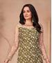 Picture of Statuesque Mahendi Straight Cut Salwar Kameez