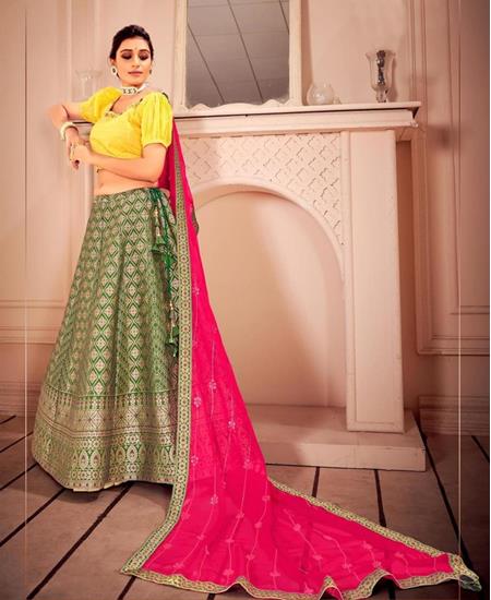 Picture of Elegant Green Lehenga Choli