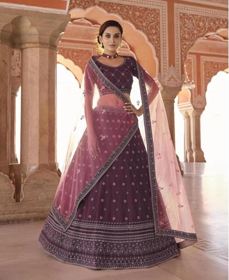 Picture of Excellent Wine Lehenga Choli