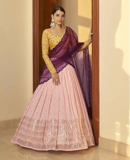 Picture of Shapely Pink Lehenga Choli