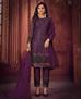 Picture of Classy Voilet Straight Cut Salwar Kameez