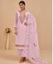 Picture of Resplendent Pink Straight Cut Salwar Kameez