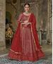 Picture of Good Looking Rust Lehenga Choli