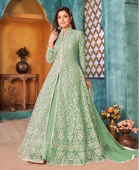 Picture of Alluring Green Anarkali Salwar Kameez