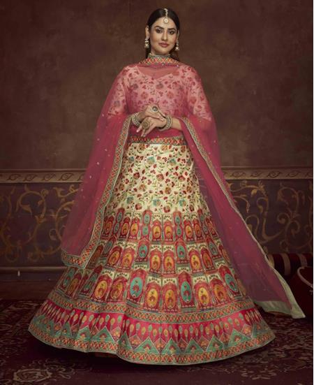 Picture of Sightly Beige Lehenga Choli