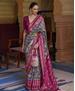 Picture of Well Formed Grey & Magenta Casual Saree