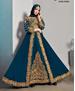 Picture of Exquisite Teal Straight Cut Salwar Kameez