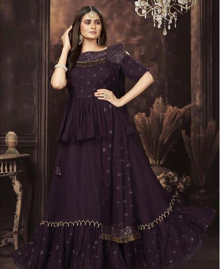 Picture of Delightful Wine Readymade Salwar Kameez