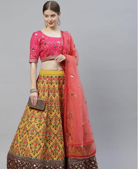 Picture of Lovely Pink Lehenga Choli