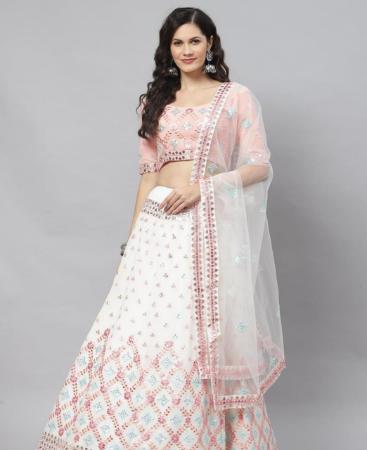 Picture of Ravishing Pearl White Lehenga Choli