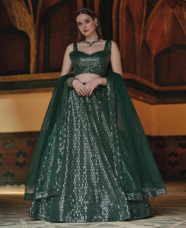 Picture of Splendid Green Lehenga Choli