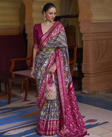 Picture of Shapely Multi Silk Saree