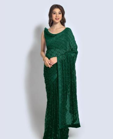 Picture of Magnificent Green Casual Saree