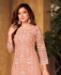 Picture of Comely Peach Straight Cut Salwar Kameez