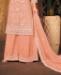 Picture of Comely Peach Straight Cut Salwar Kameez