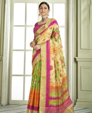 Picture of Admirable Multicolor Silk Saree