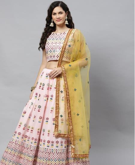 Picture of Charming Pink Lehenga Choli