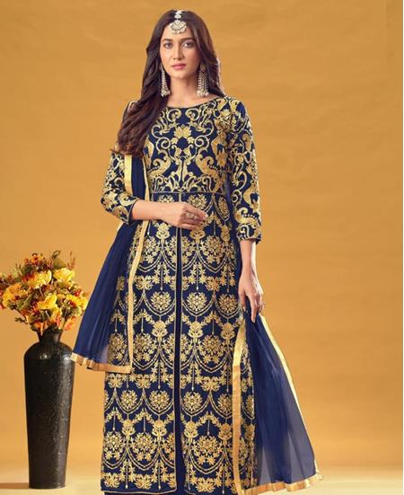 Picture of Appealing Blue Readymade Salwar Kameez