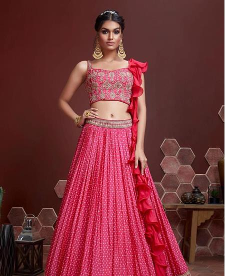 Picture of Superb Pink Lehenga Choli