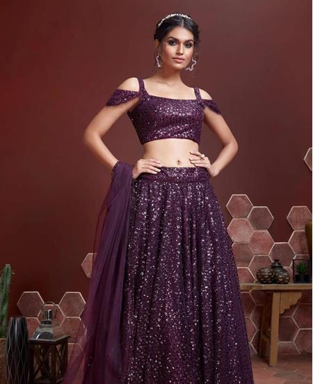 Picture of Ideal Purple Lehenga Choli