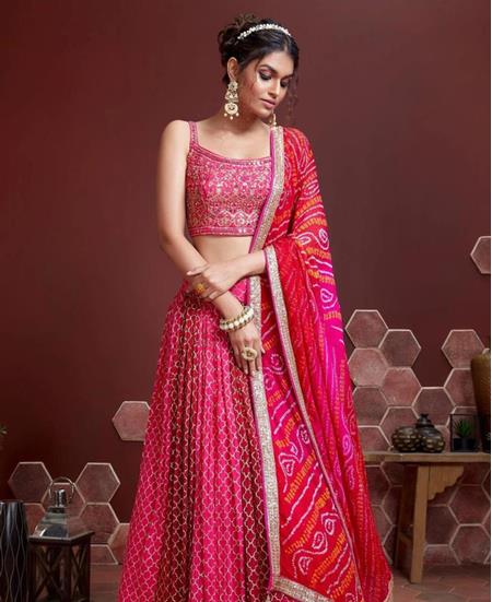 Picture of Splendid Pink Lehenga Choli