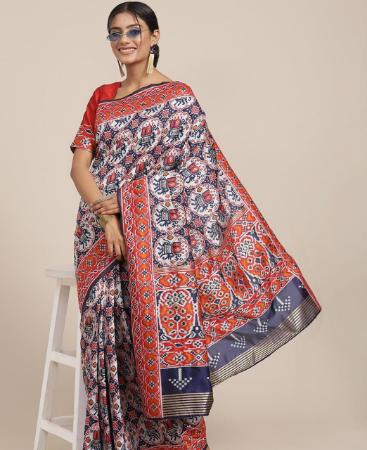 Picture of Splendid Blue Silk Saree