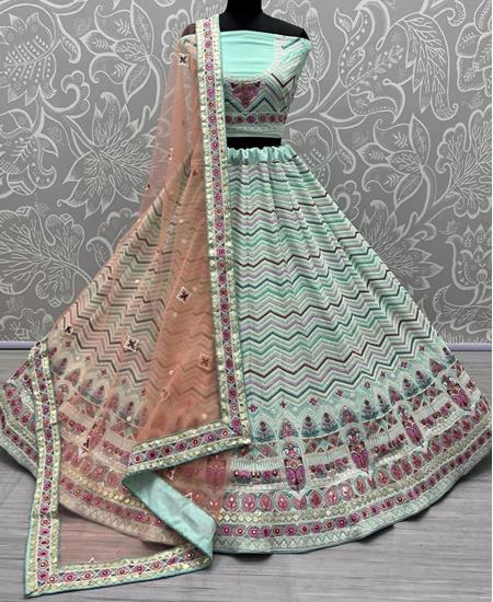 Picture of Charming Blue Lehenga Choli