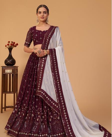 Picture of Pleasing Plum Lehenga Choli