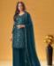 Picture of Excellent Teal Straight Cut Salwar Kameez