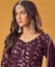 Picture of Magnificent Wine Straight Cut Salwar Kameez