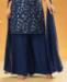 Picture of Pretty Navy Blue Straight Cut Salwar Kameez