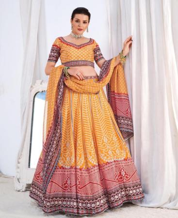 Picture of Bewitching Yellow Lehenga Choli