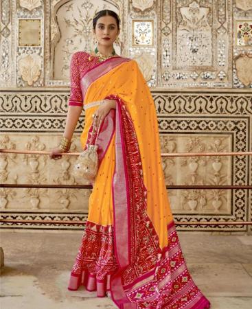 Picture of Resplendent Mustard Fashion Saree