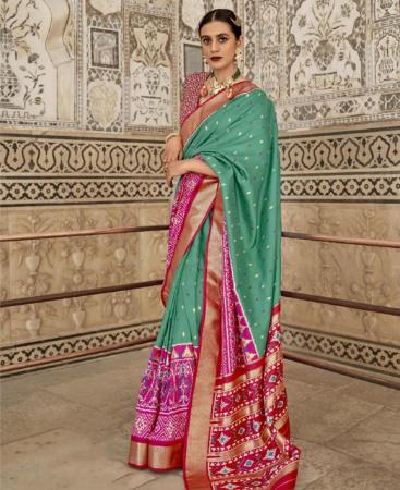 Picture of Ideal Sea Green Fashion Saree